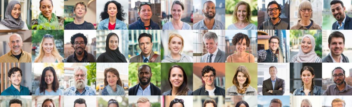 iStock.com/funkydata Collage viele diverse Gesichter