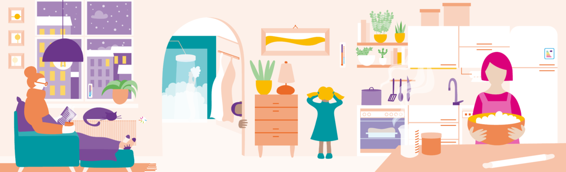 Verbraucherzentrale Brandenburg/ Giulia Cappello Grafik zum Energieverbrauch im Haus