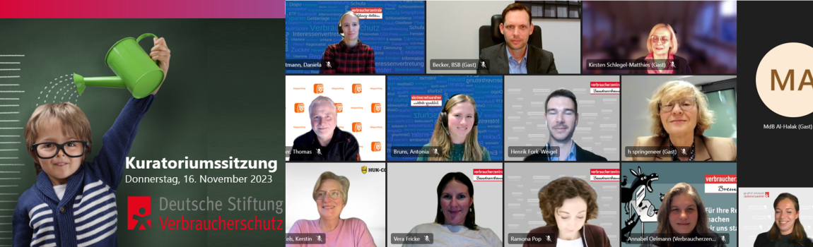digitale Sitzung des Kuratoriums der Deutschen Stiftung Verbraucherschutz DSV