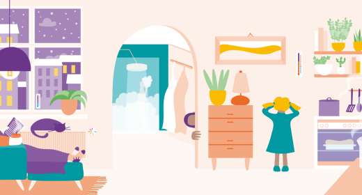 Grafik zu Strom und Heizen im Haushalt © Verbraucherzentrale Brandenburg/ Giulia Cappello